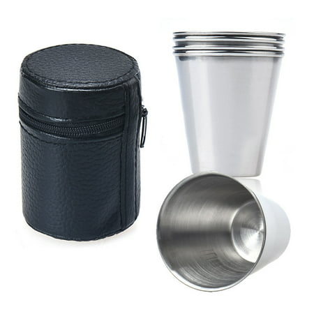 DDgui New Upgraded Set of 4 Stainless Steel Cup Mug Drinking Coffee Tea Tumbler Camping DDgui LEE220922-2723