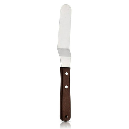 Jinsenhg Icing Spatula Baking Cake Frosting Scraper Cream Tools Chocolate Butter Wooden Handle Scraper Smoother Supplies Type 2 6inch