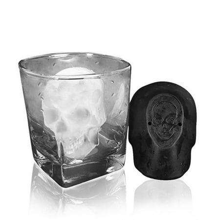 Usupdd 3D Big Skull Ice Tray Mold Bar Party Wine Ice Cube Maker Mold Ice Tray Tool Usupdd WEE220816-6781
