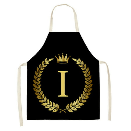 Usupdd Linen Kitchen Apron - Letter Printed Cotton Linen Sleeveless Apron Kitchen Usupdd WANG220811-6229
