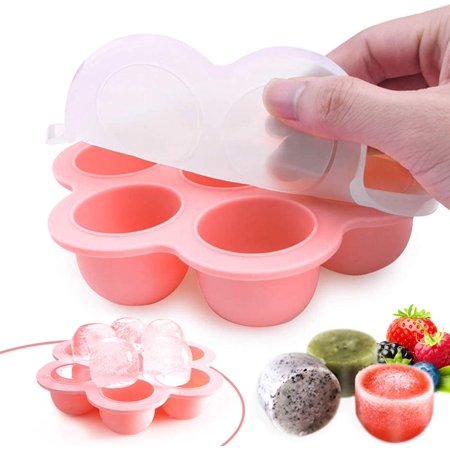 Ice Cream Bucket  Silicone Freezing Puree Baby  Tray & Agrave; Quality Silicone Ice Cream Premium  Extreme Thermal Resistance  Oven and Microwave  BPA