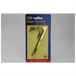 4 Solid Brass #7 House Number Ives Address Numbers 02-3070-605 Polished Brass