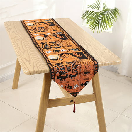 Mittory Spider Cotton and Linen Embroidery Table Runner Tablecloth Dating Color #2289
