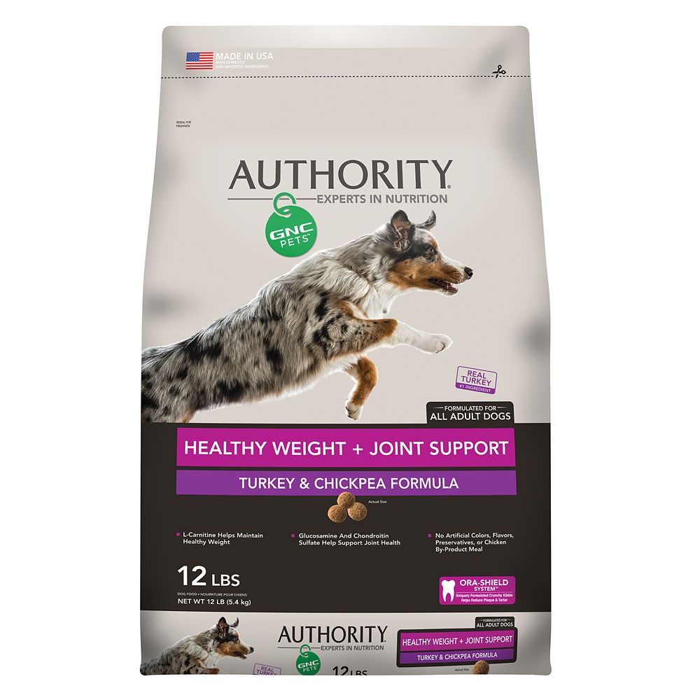 Authority&reg; Gnc Pets&reg; Healthy Weight + Joint Support Adult Dog Food - Turkey and Chickpea Size: 12 Lb