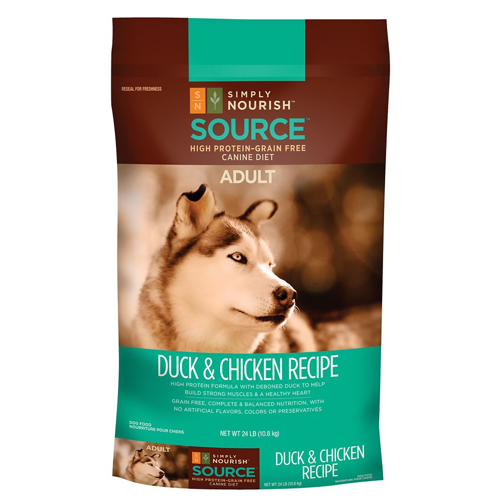 Simply Nourish, Source Adult Dog Food - Grain Free, High Protein Size: 24 Lb