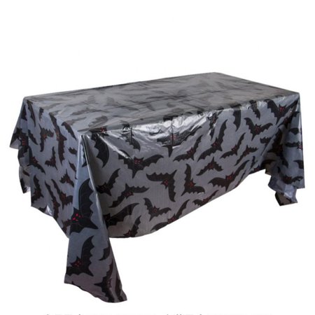 Halloween Tablecloth Disposable Table Mat Waterproof Tablecloth Bats Printed Table Cover Halloween Party Dining Tablemats Spill-resistant Table Cover