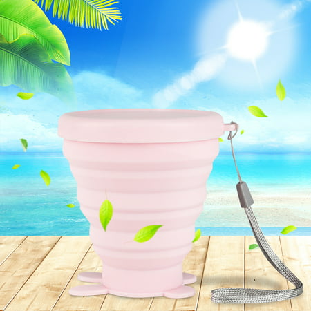 Usupdd New Fashion Collapsible Travel Cup Silicone Folding Water Cups with Lids Reusable Cup Usupdd WBB220912-7681