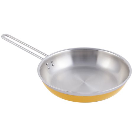 Bon Chef 60307 Classic Country French Collection 1 Qt. 20 Oz. Yellow Saute Pan / Skillet with 1 Long