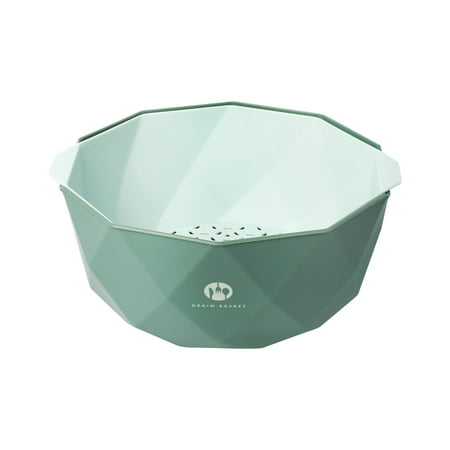 FengLS Kitchen Strainer Colander Bowl Set  2 in 1 Multipurpose Sink & Strainer  Sink & Fruit & Vegetable Basket 09-Decor-10A#5674 Ideal Gift Kitchen S