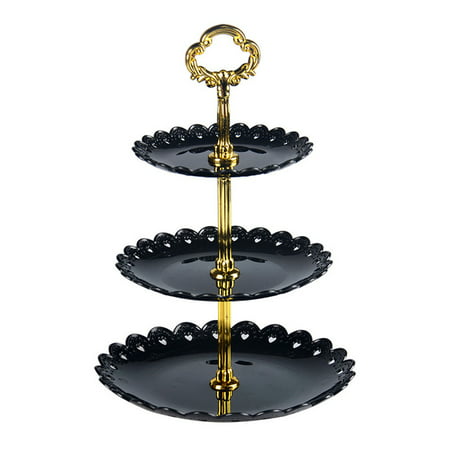 Zpj5#4890 3-Tier Cupcake Stand Cake Dessert Wedding Event Party Display Tower Plate Round Z#4890 SU1