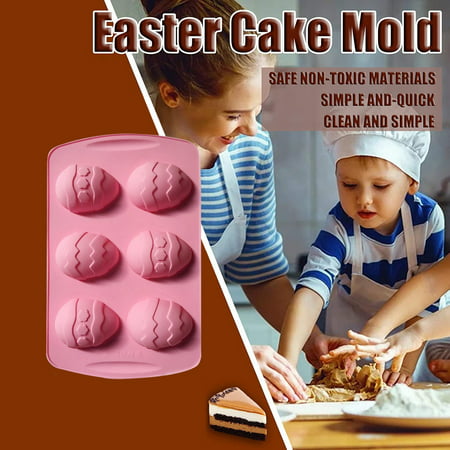 Miximx Easter 6 Hole Silicone Chocolate Cake Mold DIY Baking Tool - New Novel Easter 6 Hole LTZ#18988