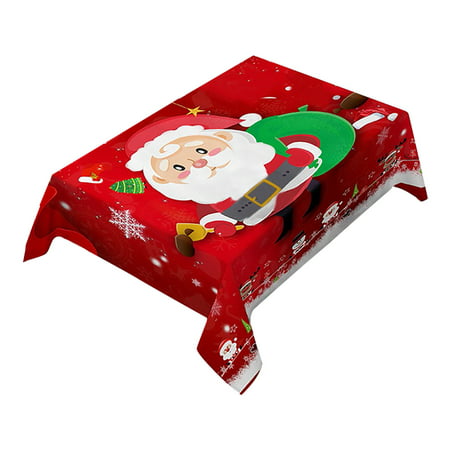 Usupdd Christmas Tablecloth Print Rectangle Table Cover Set Holiday Party Home Decor UsupddWFF220811-3943