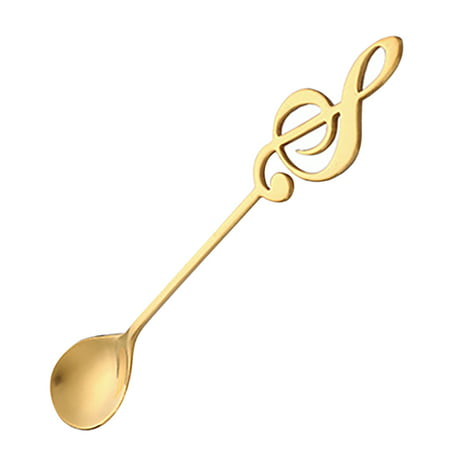 Music Stainless Steel Spoon Dessert Spoon Teaspoon Music Bar Spoon - Uscallm 2022 Gold H#5104-a-H#5104