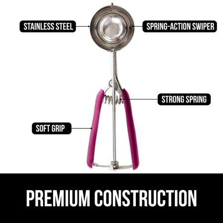 Premium Stainless Steel  Spring-Loaded Scoop for Fruit  Cookie and Ice Cream