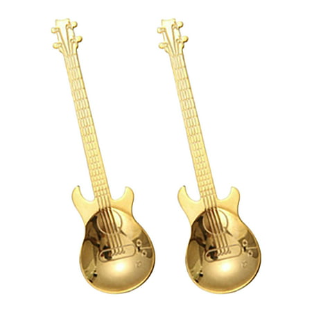 MIANHT Stainless Steel Spoon Guitar Spoon Coffee Stirring Spoon Ice Bar Spoon Music Bar Spoon Mug Spoon - 2022 Stainless Steel Spoon M-#4807
