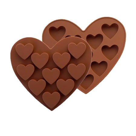 Cake Pop Cake Tin Cake Ring Heart Shaped Silicone Chocolate Molds Candy Mold  DIY Baking Trays 10-Cavity