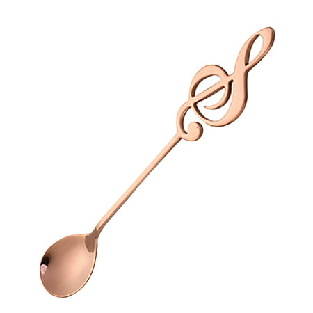 Music Stainless Steel Spoon Dessert Spoon Teaspoon Music Bar Spoon - Uscallm 2022 Rose Gold H#5105-a-H#5105
