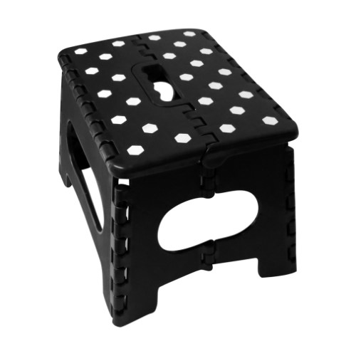 Evelots&reg; Folding Step Stool, Black