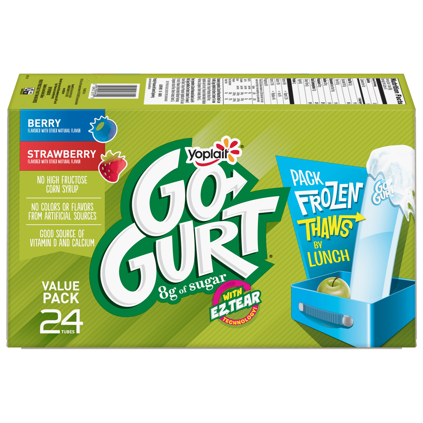 Yoplait Go-Gurt Low Fat Yogurt Variety Pack Berry/Strawberry 24 Count