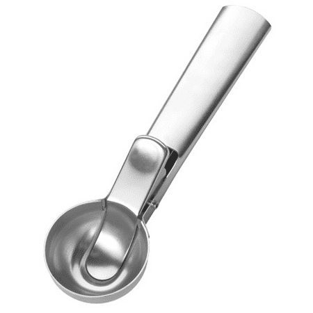 Premium Ice Cream Scoop Solid Stainless Steel Ice Cream Scooper Fruits Scoop with Comfortable and Anti-Freeze Handle Easy Trigger Release Perfect for 
