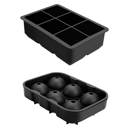 Buodes 2Pc Silicone Ice Tray Bar Pudding Jelly Chocolate Making Mold 6 Ice Cubes