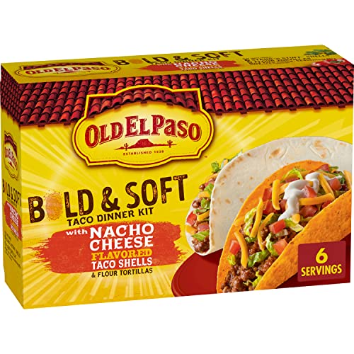 Old El Paso Bold Nacho Cheese Shell & Soft Tortilla Taco Dinner Kit