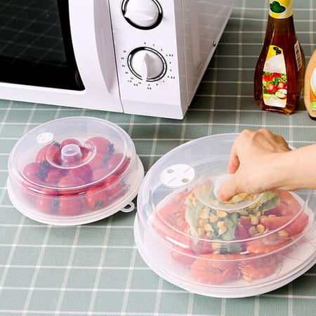Usupdd New 2PCS Plastic Microwave Plate Cover Clear Steam Vent Splatter Lid Food Dish New Usupdd WDD220817-4804