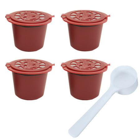FengLS 4Pcs Reusable Coffee Capsules Pods Cups Coffee Filter for Coffee Machine 09-Kitchen-12A#42383 Home Kitchen MYF4Pcs Reusable Coffee