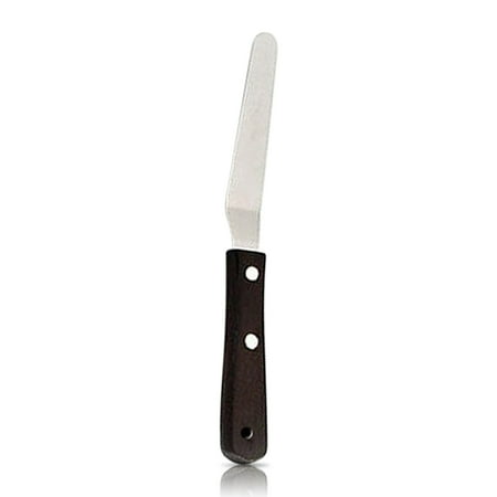 Redempion Icing Spatula Baking Cake Frosting Scraper Cream Tools Chocolate Butter Wooden Handle Scraper Smoother Supplies Type 2 4inch