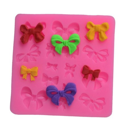 Bow Silicone Mold Dessert Mold Christmas Holiday Birthday Wedding Party DIY Gift Making Molds for Cake Chocolate Fondant Cookie