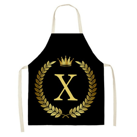 Usupdd Linen Kitchen Apron - Letter Printed Cotton Linen Sleeveless Apron Kitchen - 2022 New Toys Linen Kitchen Apron a-a#4081 New 20220912-4081