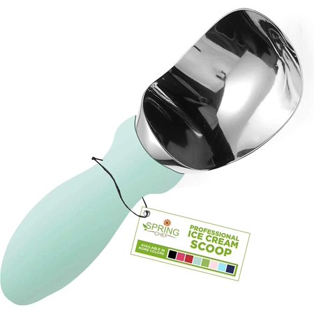 - Ice Cream Scoop  Premium Stainless Steel Ice Cream Spoon  Must-have Kitchen Tool for Gelato  Sorbet and Cookie Dough  Mint