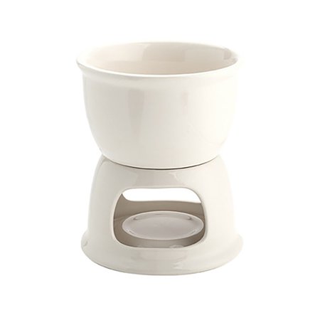 1 Set of Ceramic Chocolate Pot with 2 Forks  Ice Cream Bowl  Chocolate Butter Insulated Pot  Household Pot