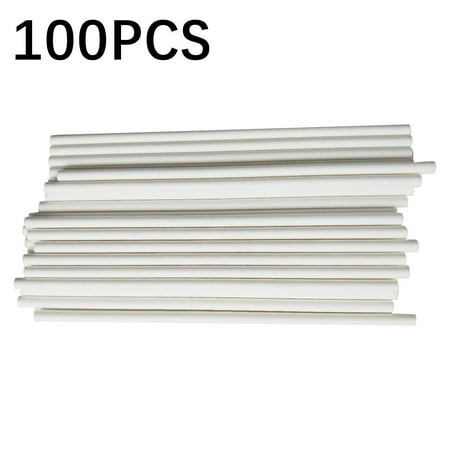 Usupdd New New Pure White Degradable Disposable Paper Straw（100PC） Usupdd WDD220817-5674