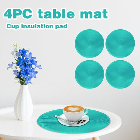 38cm Tableware Placemat Non-Slip Insulated Mat Round Woven Placemat 4PCS - 2022 New 38cm Tableware Placemat 81DD2-#5674