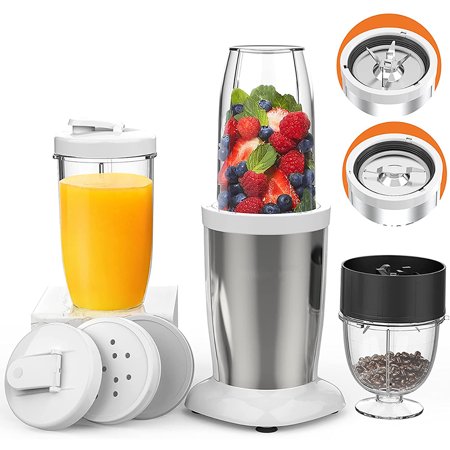 850W Bullet Personal Blender for Shakes and Smoothies  Protein Drinks  11 Pieces Set Blender for Kitchen with Ultra Smooth 6-Edge Blade  Coffee Grinde