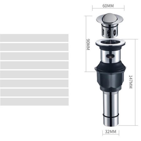 FengLS Washbasin Stopper Universal Wash Basin Bounce Filter No Overflow Tool 09-Kitchen-12A#1253 Home Kitchen MYFWashbasin Stopper Universal