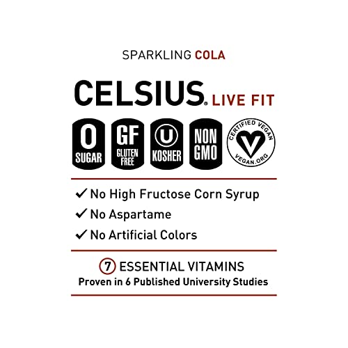 CELSIUS Sparkling Cola, Functional Essential Energy Drink 12 Fl Oz (Pack of 12) thumbnail