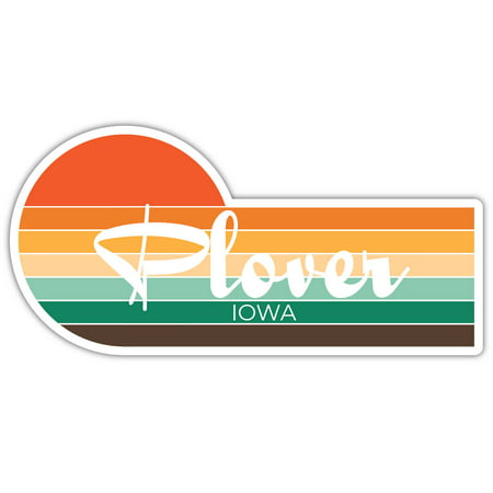 Plover Iowa 3619 X 2.25 Inch Fridge Magnet Retro Vintage Sunset City 70s Aesthetic Design
