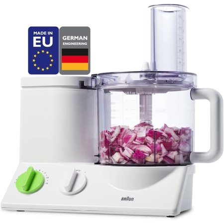 FP3020 12 Cup Food Processor Ultra Quiet Powerful Motor  Includes 7 Attachment Blades + Chopper and Citrus Juicer   Made in Europe with German Enginee