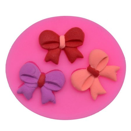 Bow Silicone Mold Dessert Mold Christmas Holiday Birthday Wedding Party DIY Gift Making Molds for Cake Chocolate Fondant Cookie
