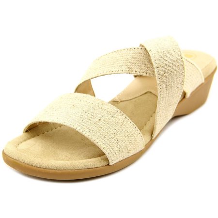 Mootsies Tootsies Nano Women Open Toe Canvas Ivory Wedge Heel
