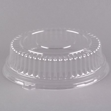Fineline Platter Pleasers 9201-L 12  Clear Pet Plastic Round High Dome Lid - 25/Case