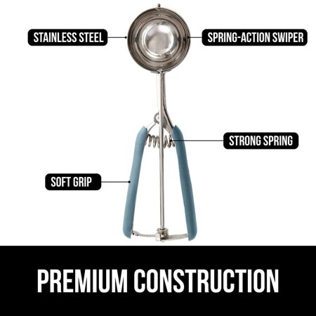 Premium Stainless Steel  Spring-Loaded Scoop for Fruit  Cookie and Ice Cream