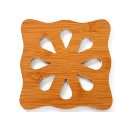 Bamboo Wood Hollowed Wooden Cup Mat Cartoon Table Mat Pot Mat Bowl Mat - 2022 New Bamboo Wood Hollowed 81DD2-#5588
