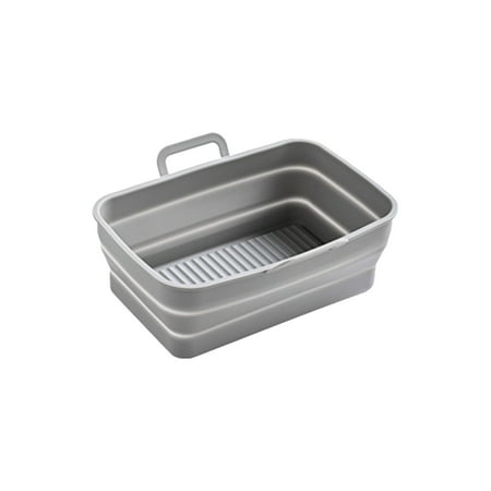 Buodes Silicone Molds for Epoxy ResinFoldable Silica Gel Air Frying Pan Reusable Silicone Air Fryer Liner Rectangle Air Fryer Basket for Air Fryer Eas