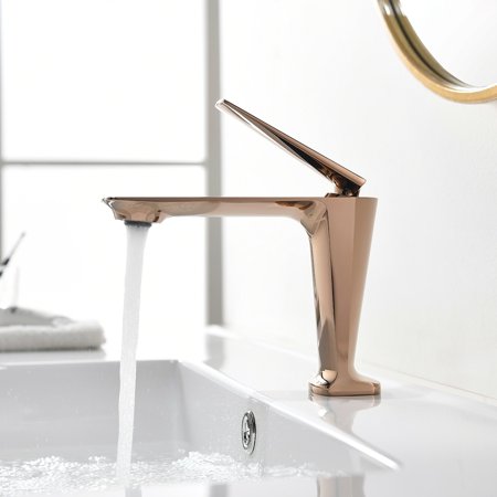 Bathroom Faucet Single Handle Bathroom Sink Faucet Bathroom Vanity Sink Faucets with Faucet Supply Lines SIngle Hole  Uscallm #6331