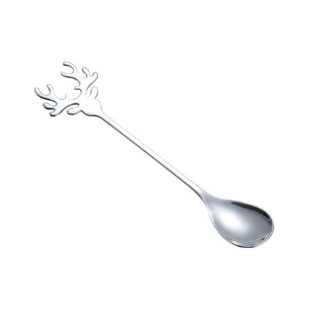 DDgui New Fashion Christmas Stainless Steel Spoon Elk Coffee Spoon Merry Christmas Ornaments Soup Teaspoons DDgui LAA220927-20198
