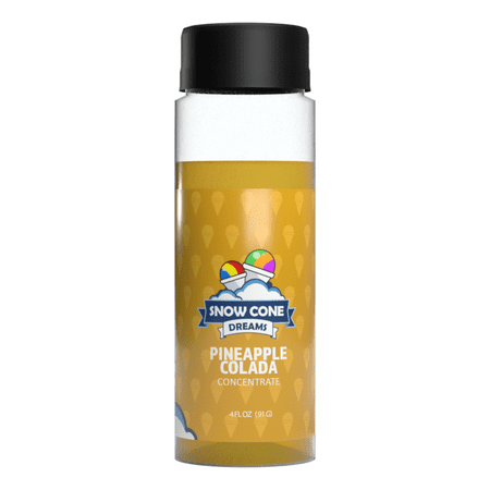Pineapple Colada Snow Cone and Shaved Ice Flavor Concentrate | 4oz | Add Sugar and Water to Make 1 Gallon of Syrup | Snow Cone Dreams