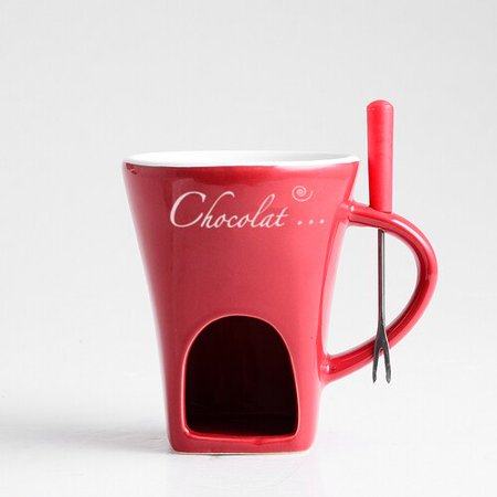 Fondue Mug Set Personal Mini Fondue Pot Chocolate Cheese Ice Cream Fondue Maker Kit Individual Butter Melter Cup Small Warmer